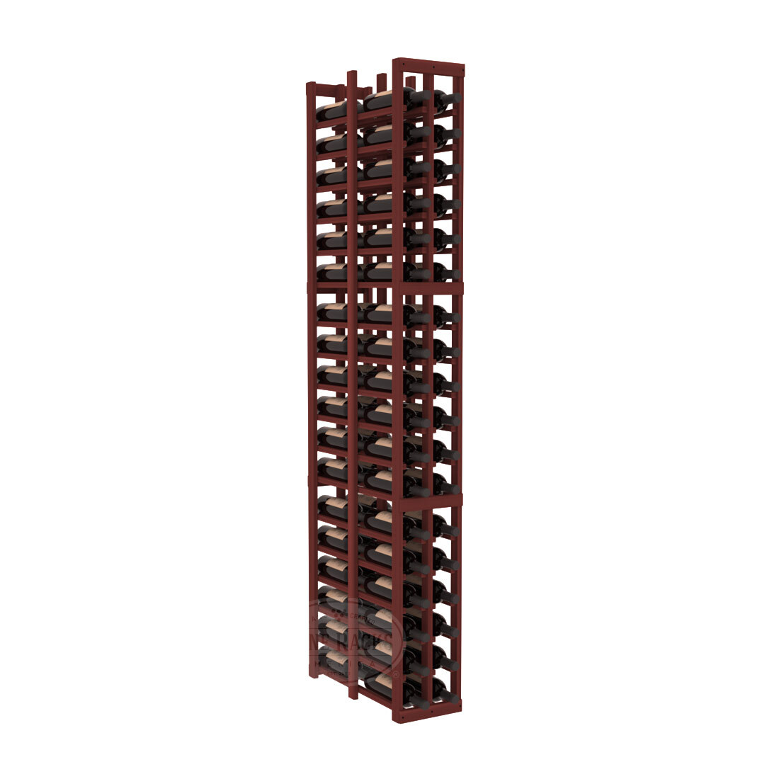 InstaCellar 2 Column Double Deep Rack – Premium Redwood / Cherry stained
