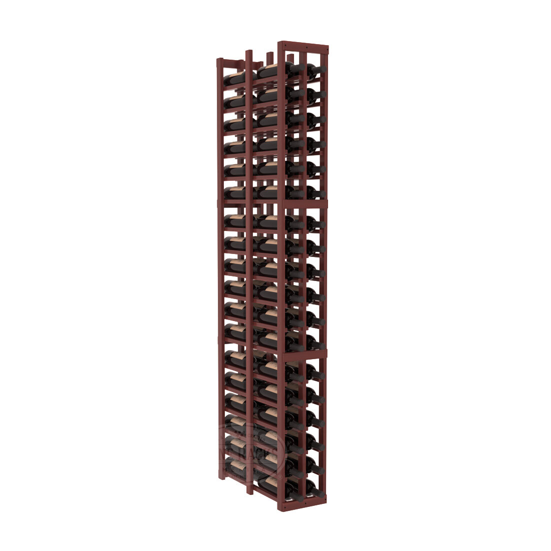 InstaCellar 2 Column Double Deep Rack – Premium Redwood / Cherry stained