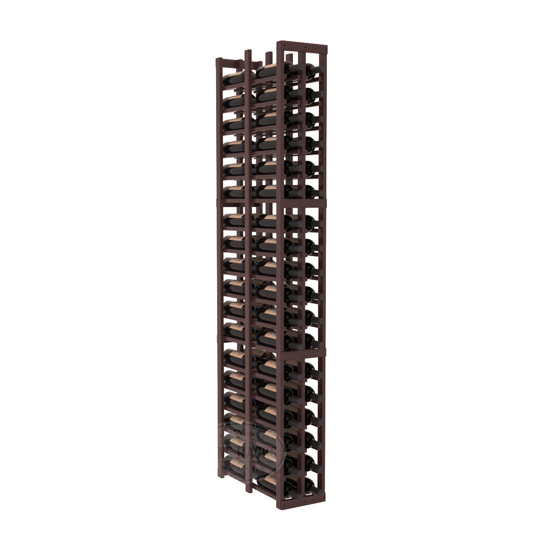 InstaCellar 2 Column Double Deep Rack – Premium Redwood / Walnut stained