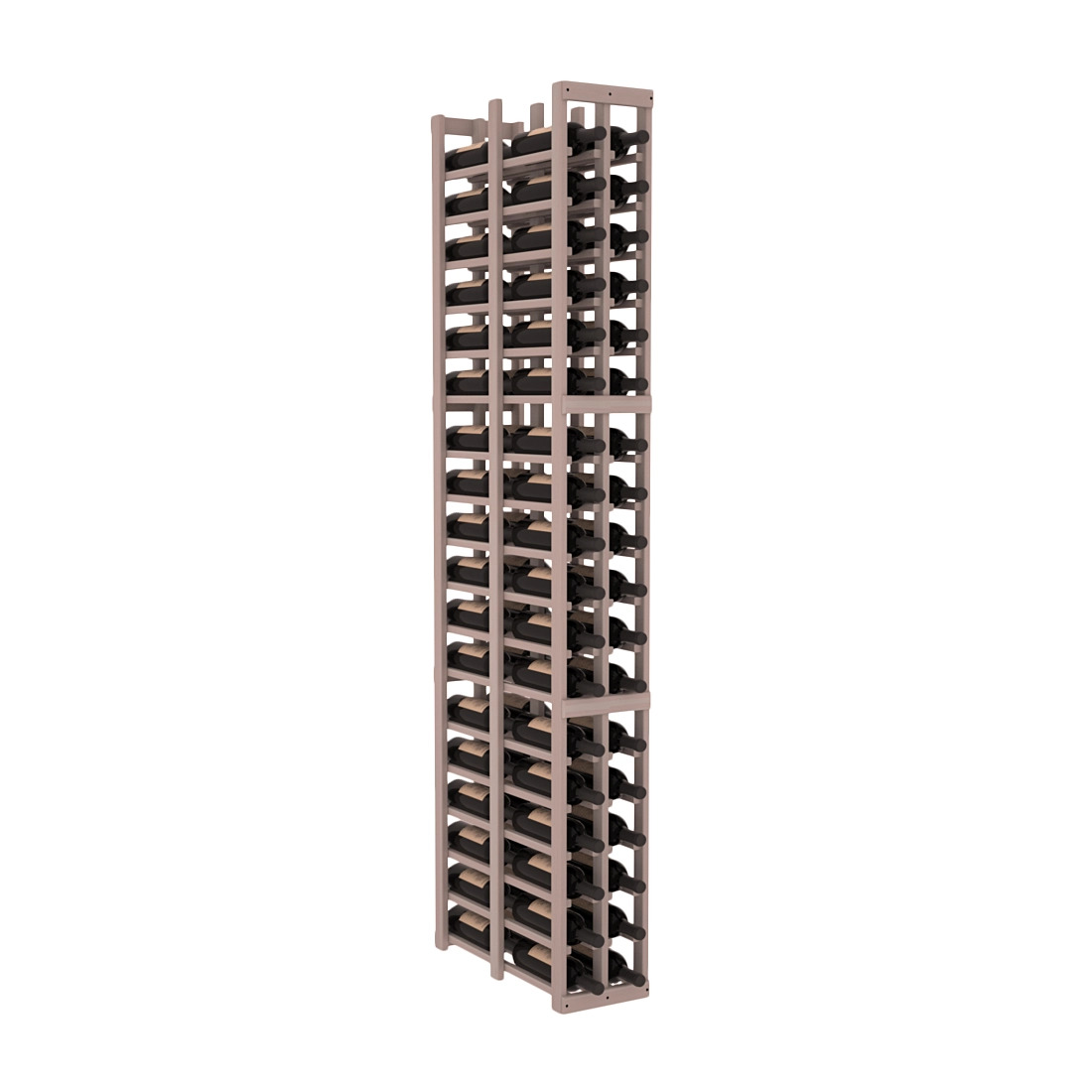 InstaCellar 2 Column Double Deep Rack – Premium Redwood / Greywash stained