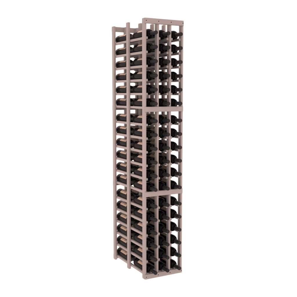InstaCellar 3 Column Double Deep Rack – Grand Mahogany / Greywash stained