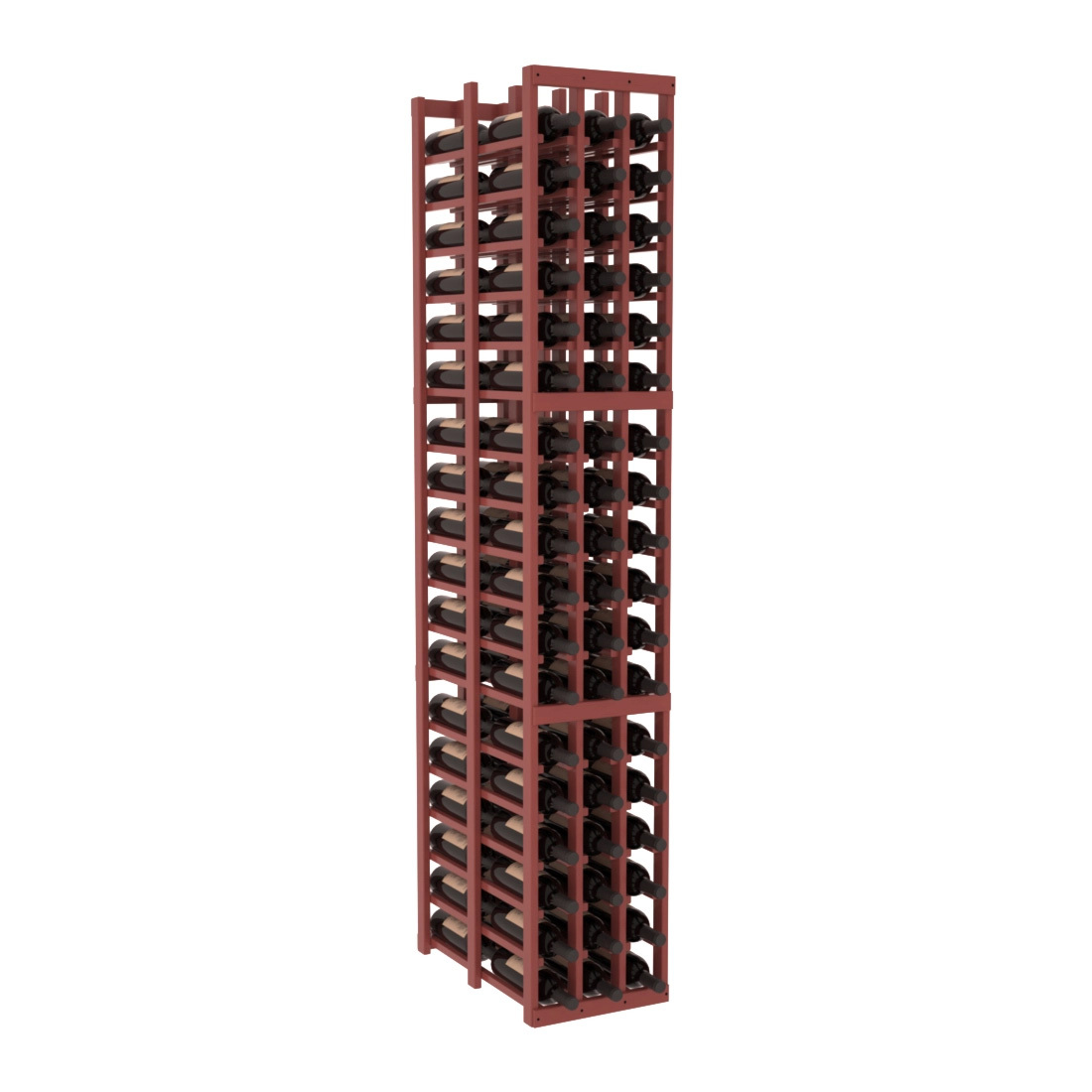 InstaCellar 3 Column Double Deep Rack – Ponderosa Pine / Cherry stained