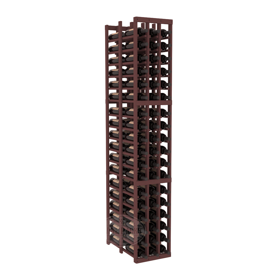 InstaCellar 3 Column Double Deep Rack – Ponderosa Pine / Walnut stained