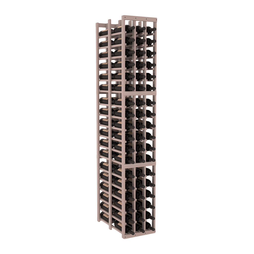 InstaCellar 3 Column Double Deep Rack – Premium Redwood / Greywash stained