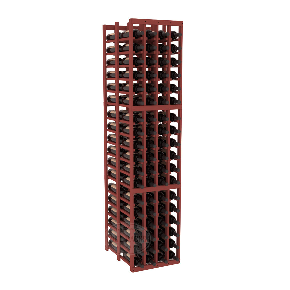 InstaCellar 4 Column Double Deep Rack – Ponderosa Pine / Cherry stained