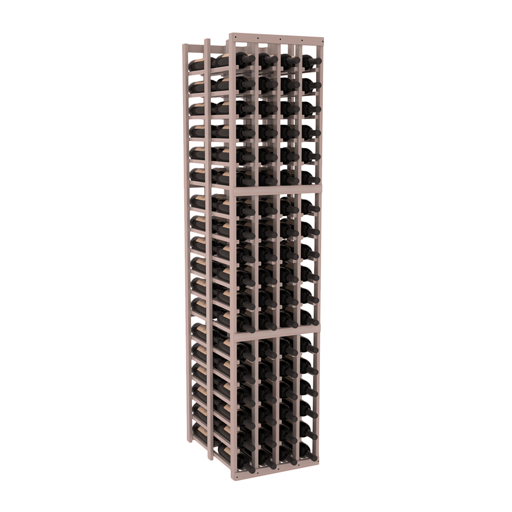 InstaCellar 4 Column Double Deep Rack – Premium Redwood / Greywash stained