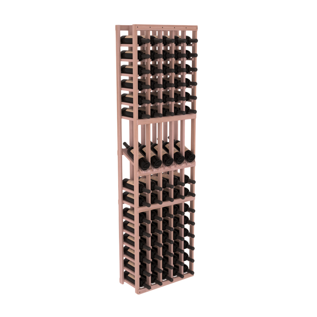 InstaCellar 5 Column Display Row Rack – Grand Mahogany / Unstained