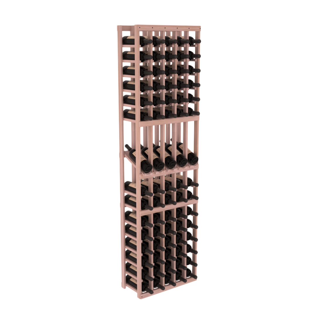 InstaCellar 5 Column Display Row Rack – Grand Mahogany / Unstained