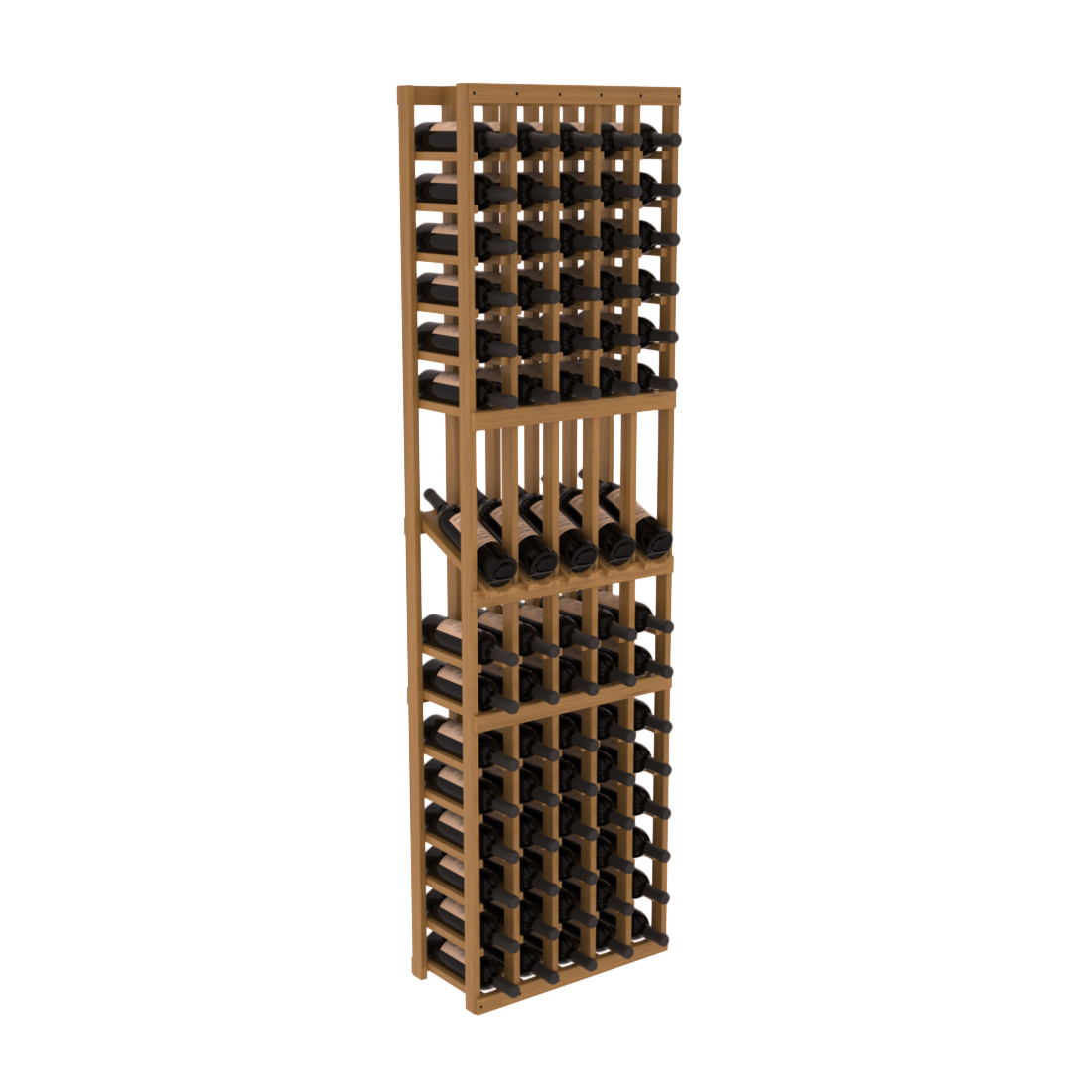 InstaCellar 5 Column Display Row Rack – Grand Mahogany / Oak stained