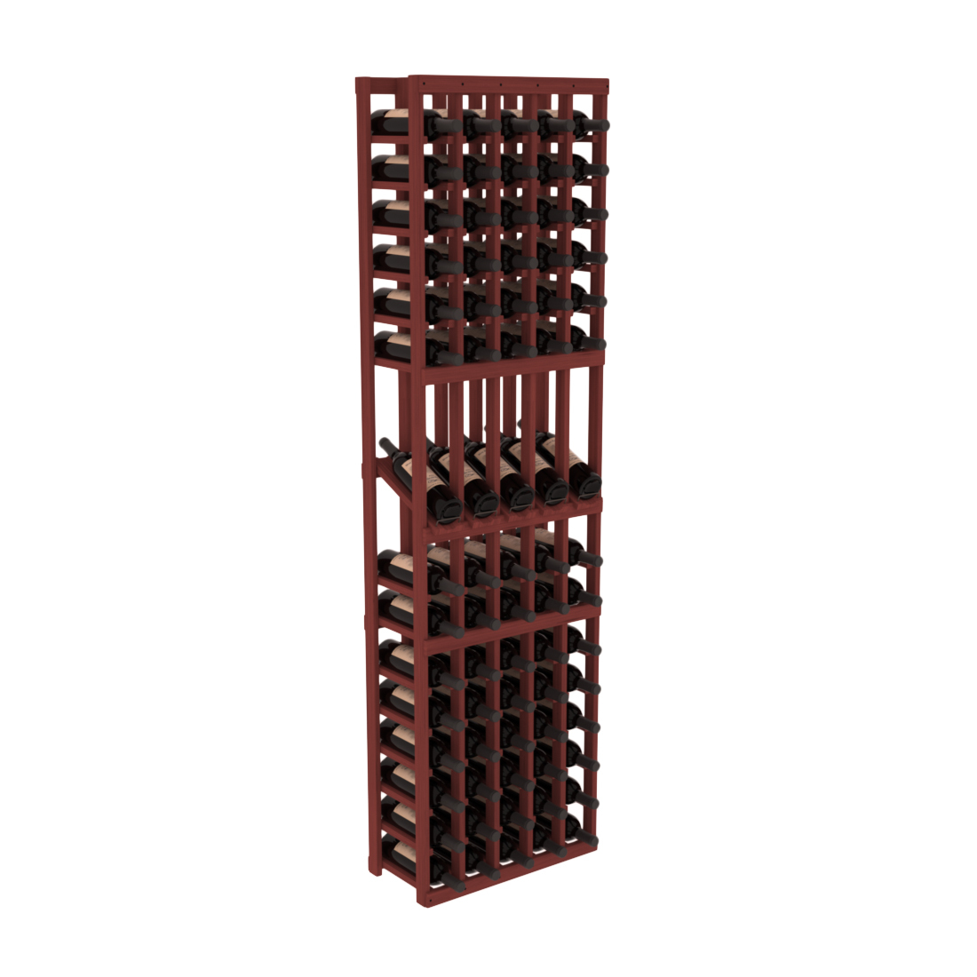 InstaCellar 5 Column Display Row Rack – Grand Mahogany / Cherry stained