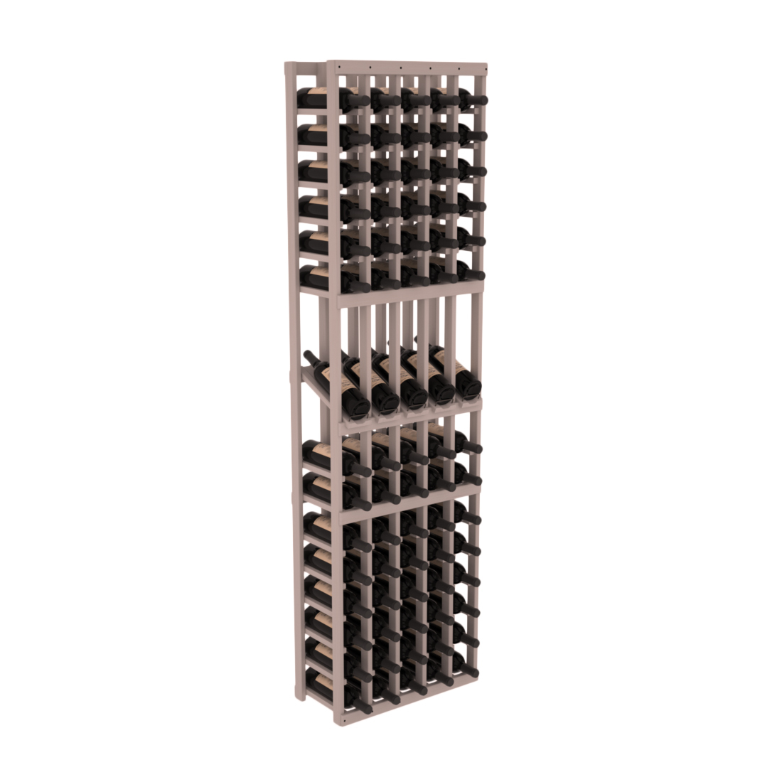 InstaCellar 5 Column Display Row Rack – Grand Mahogany / Greywash stained
