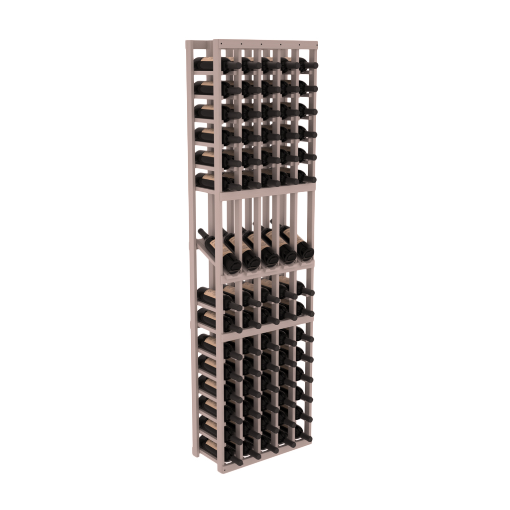 InstaCellar 5 Column Display Row Rack – Grand Mahogany / Greywash stained