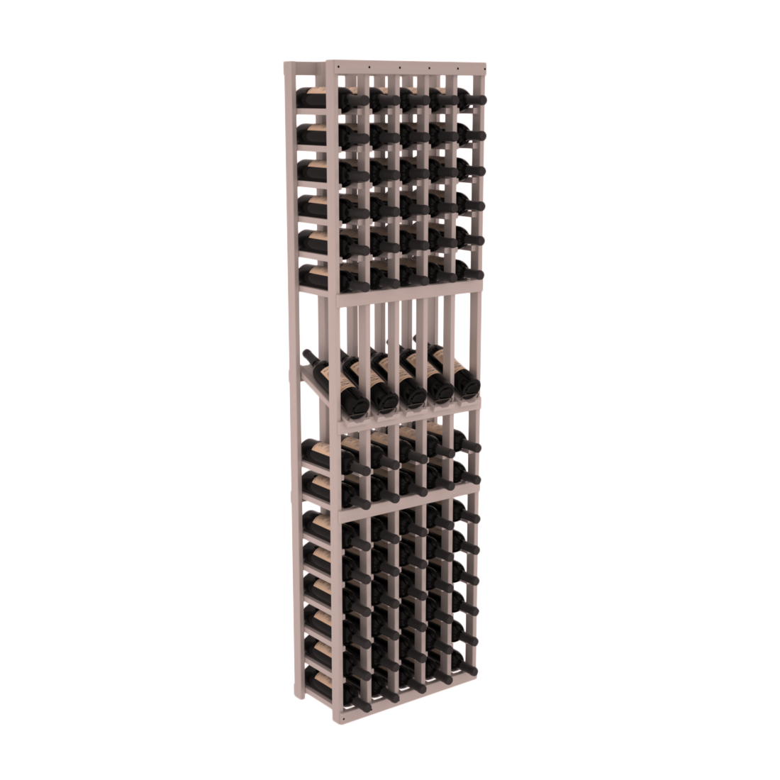 InstaCellar 5 Column Display Row Rack – Grand Mahogany / Greywash stained