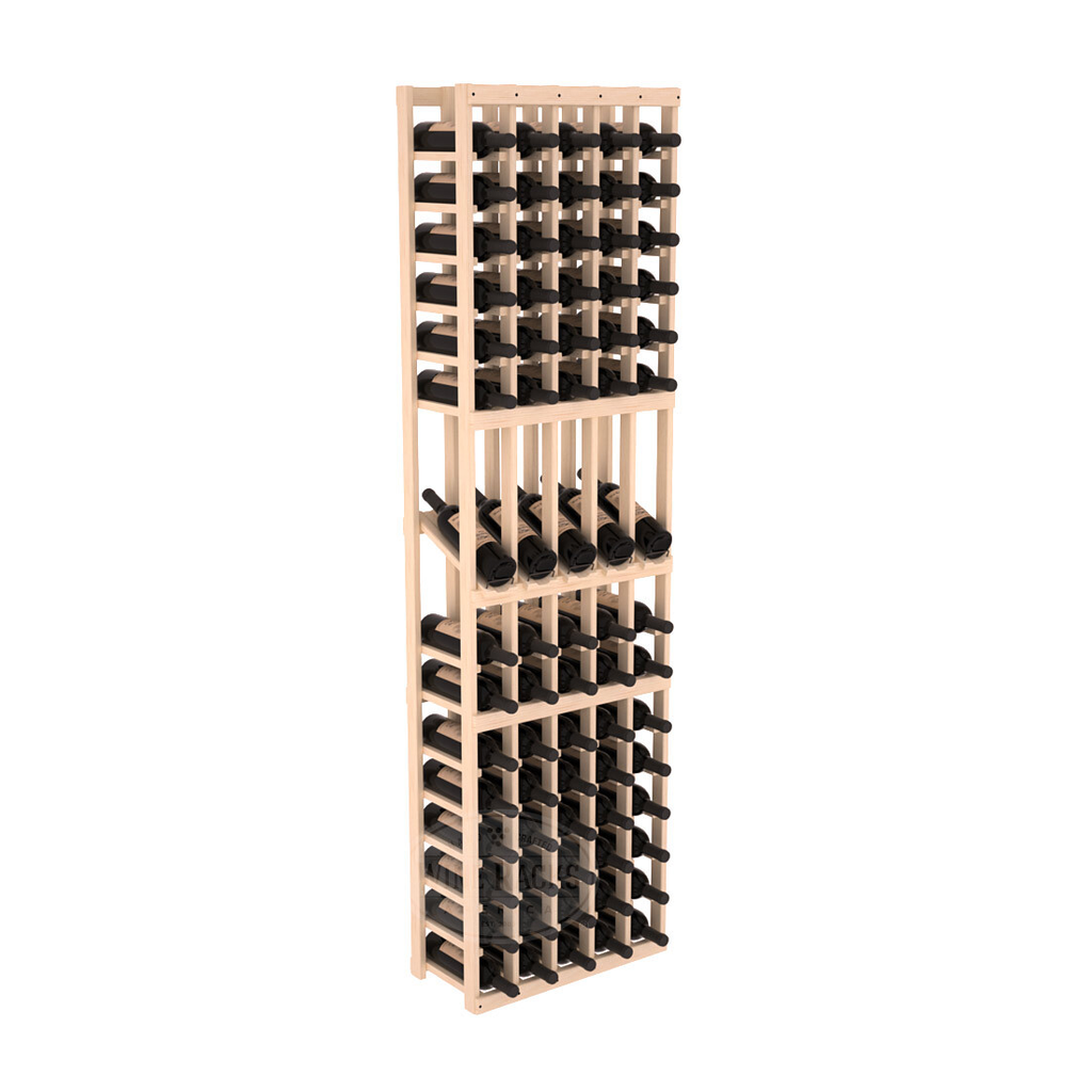 InstaCellar 5 Column Display Row Rack – Ponderosa Pine / Unstained