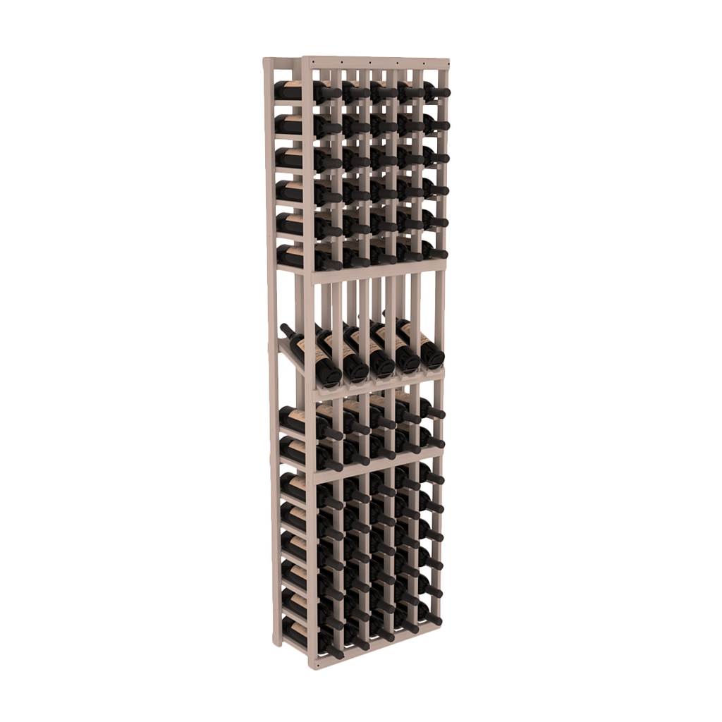InstaCellar 5 Column Display Row Rack – Ponderosa Pine / Greywash stained