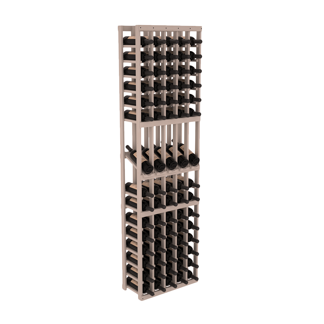 InstaCellar 5 Column Display Row Rack – Ponderosa Pine / Greywash stained