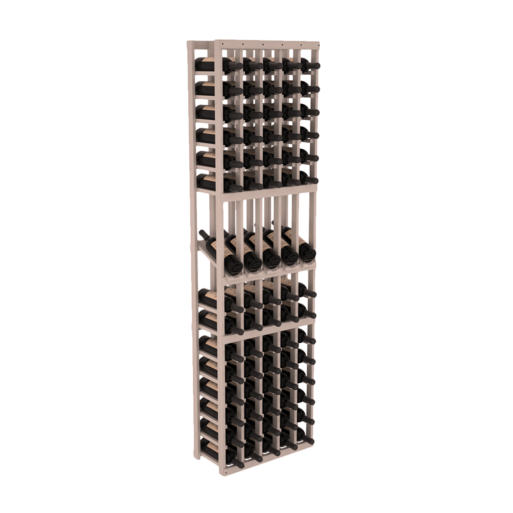 InstaCellar 5 Column Display Row Rack – Ponderosa Pine / Greywash stained