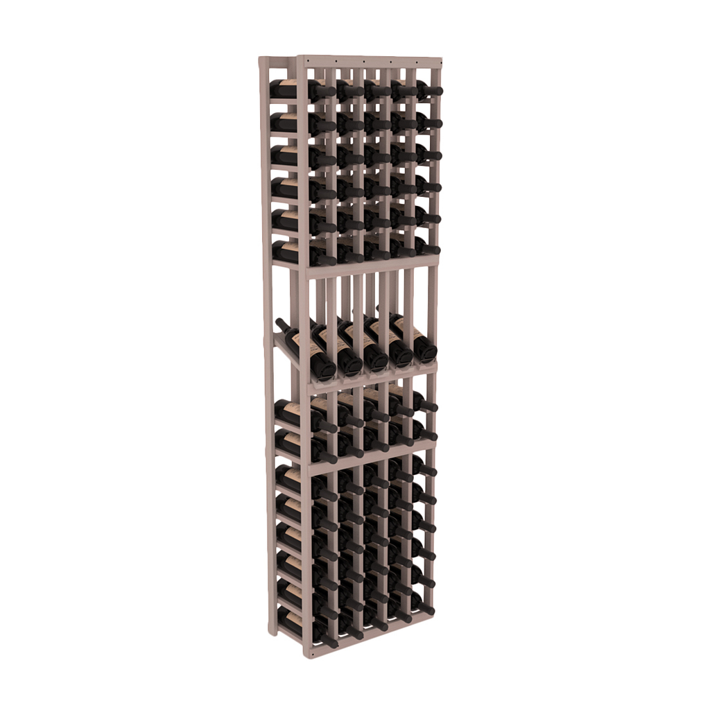 InstaCellar 5 Column Display Row Rack – Premium Redwood / Greywash stained