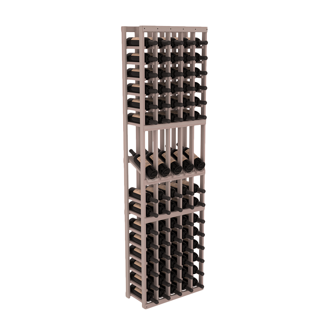 InstaCellar 5 Column Display Row Rack – Premium Redwood / Greywash stained
