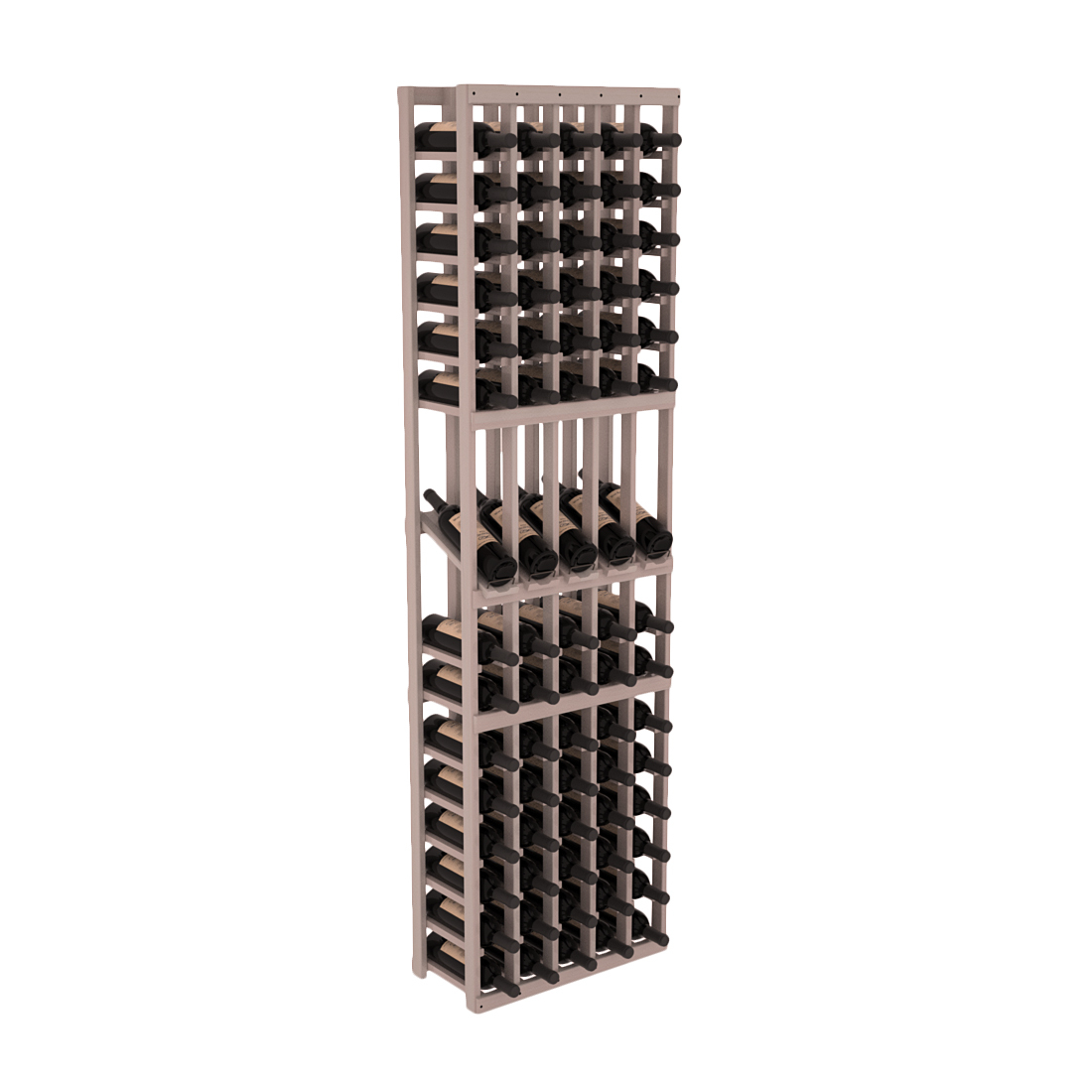 InstaCellar 5 Column Display Row Rack – Premium Redwood / Greywash stained