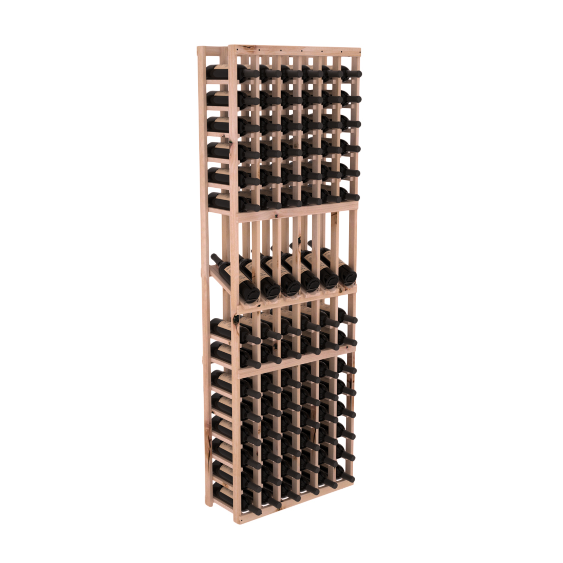 InstaCellar 6 Column Display Row Rack – Knotty Alder / Unstained