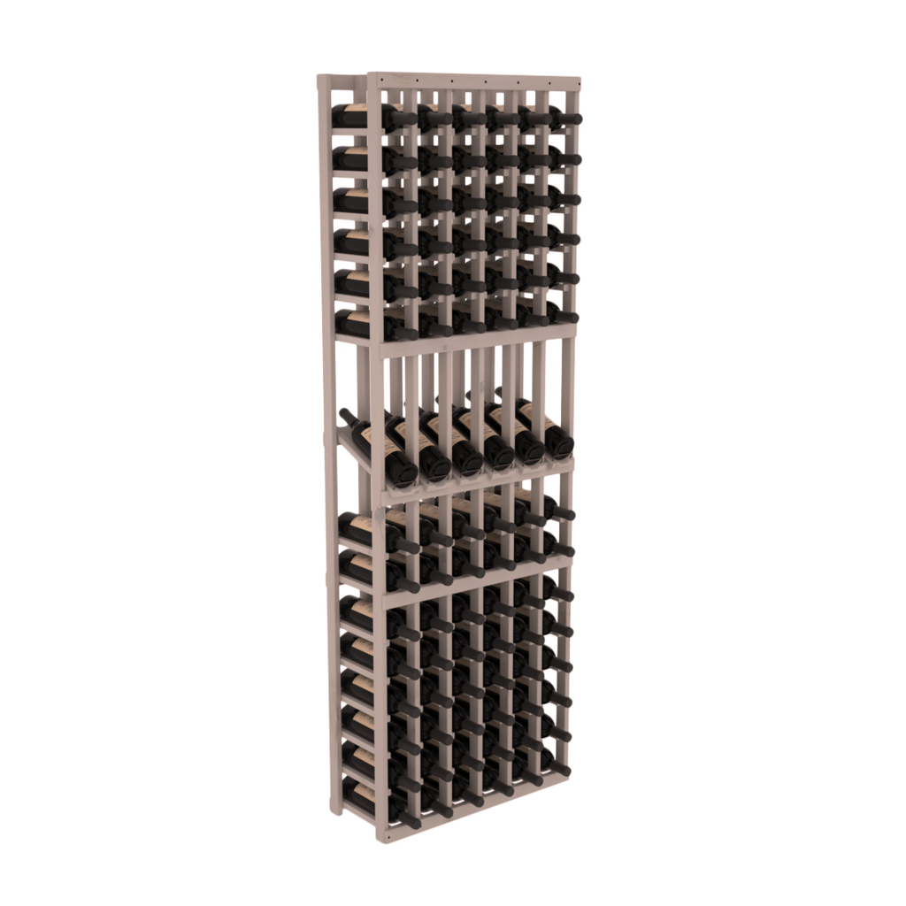 InstaCellar 6 Column Display Row Rack – Knotty Alder / Greywash stained