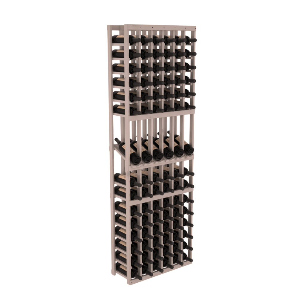 InstaCellar 6 Column Display Row Rack – Knotty Alder / Greywash stained