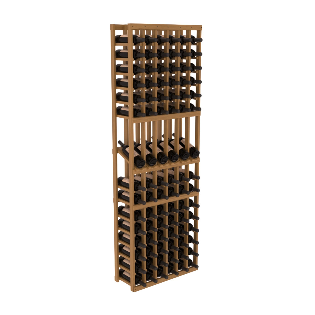 InstaCellar 6 Column Display Row Rack – Grand Mahogany / Oak stained