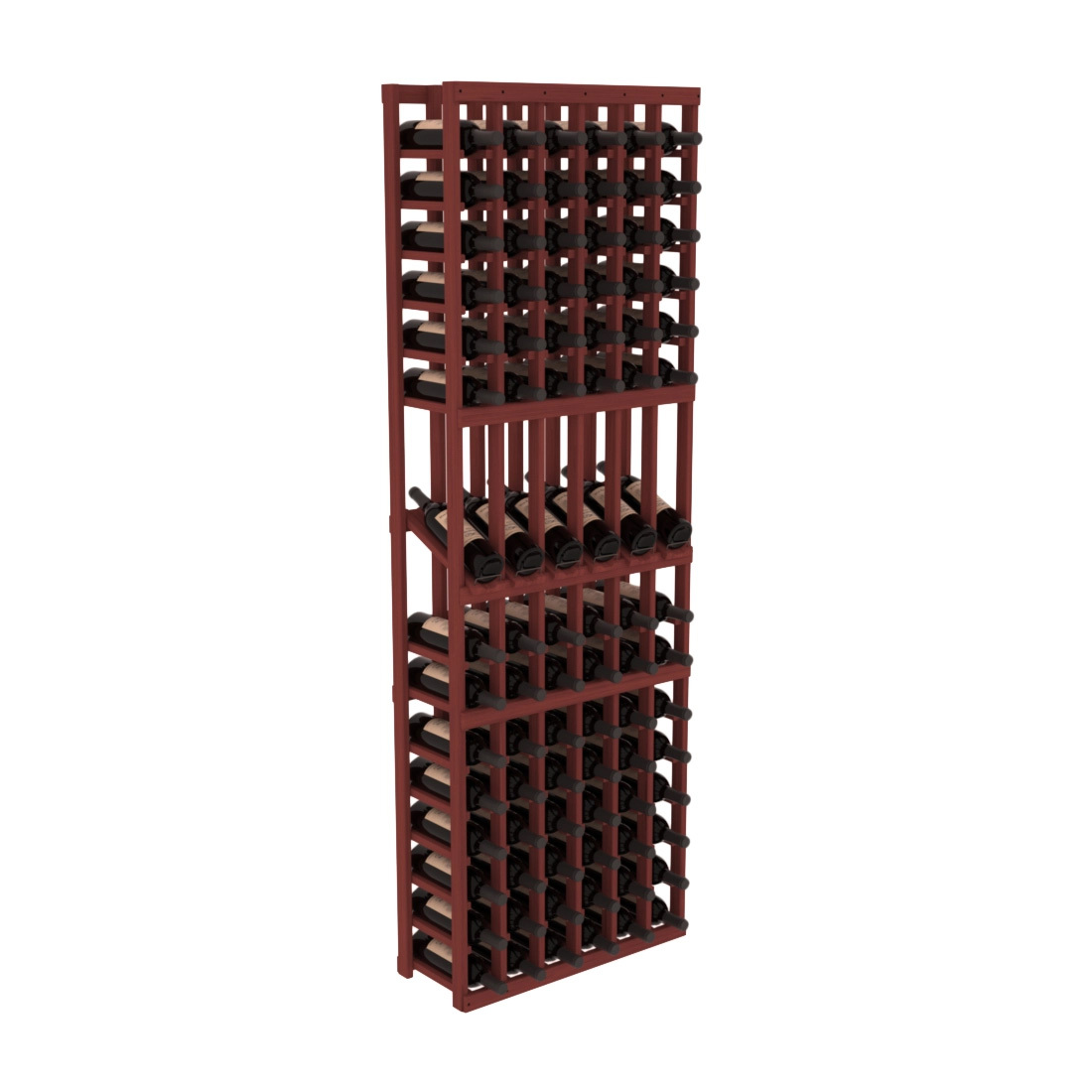 InstaCellar 6 Column Display Row Rack – Grand Mahogany / Cherry stained