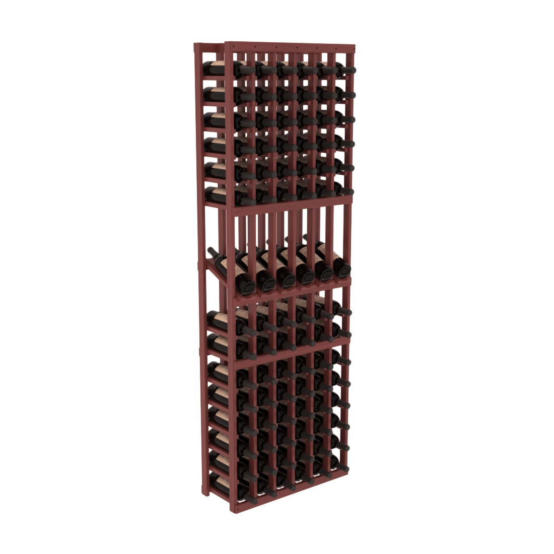 InstaCellar 6 Column Display Row Rack – Grand Mahogany / Cherry stained