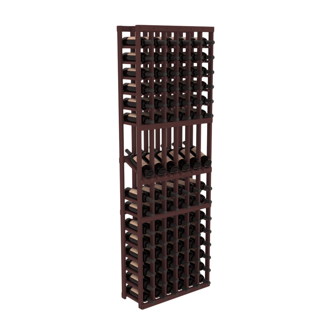 InstaCellar 6 Column Display Row Rack – Grand Mahogany / Walnut stained