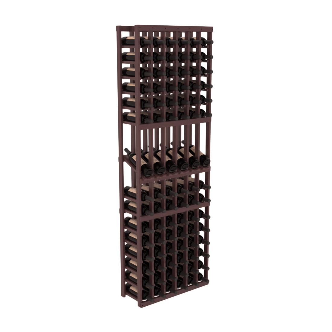 InstaCellar 6 Column Display Row Rack – Grand Mahogany / Walnut stained