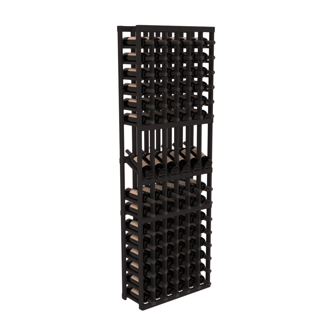 InstaCellar 6 Column Display Row Rack – Grand Mahogany / Black stained