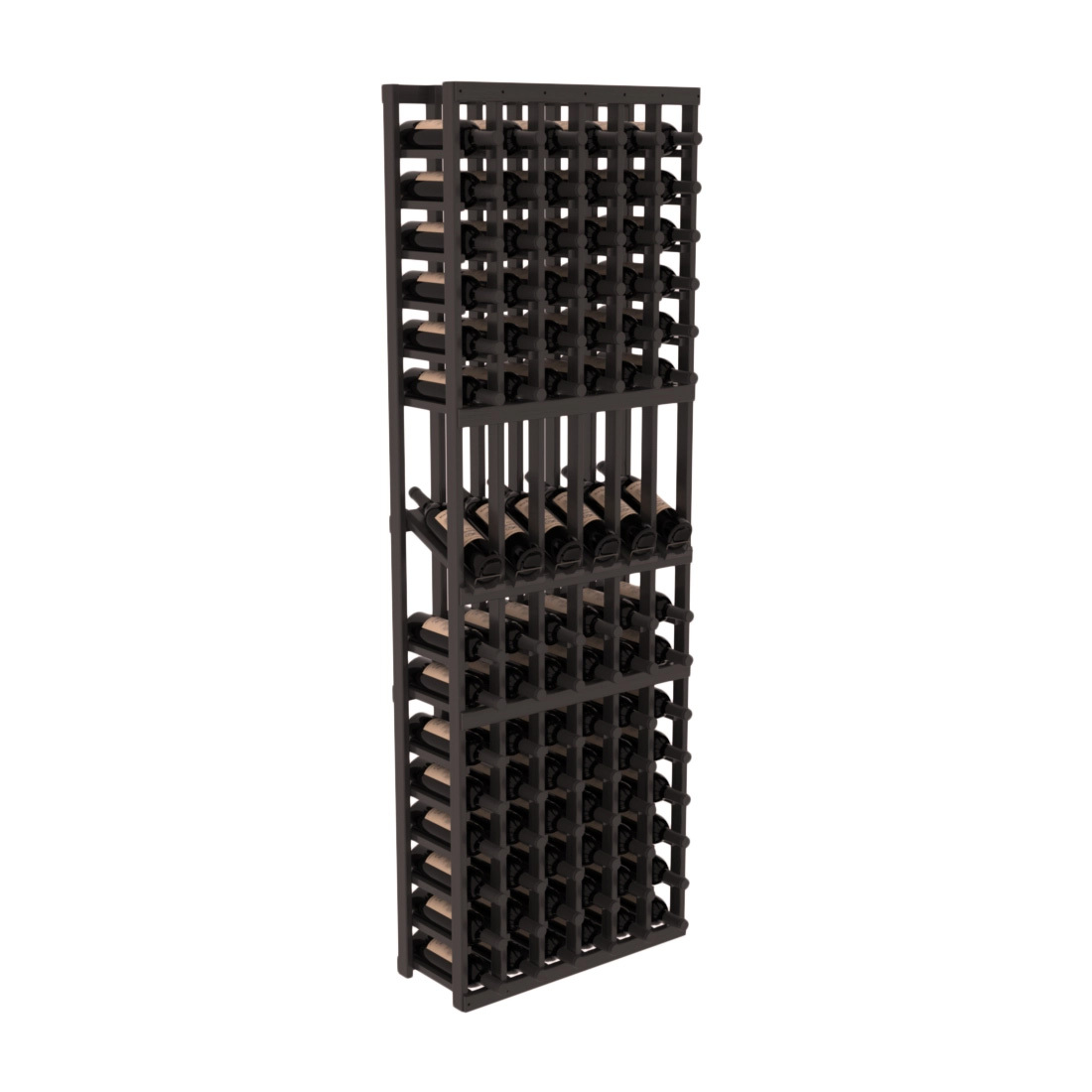 InstaCellar 6 Column Display Row Rack – Grand Mahogany / Black stained