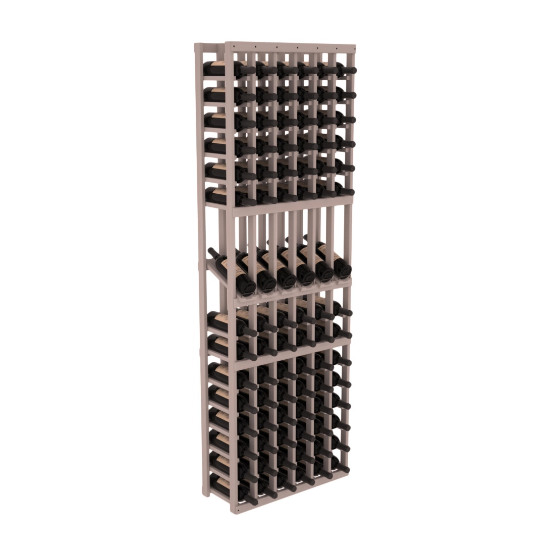 InstaCellar 6 Column Display Row Rack – Grand Mahogany / Greywash stained