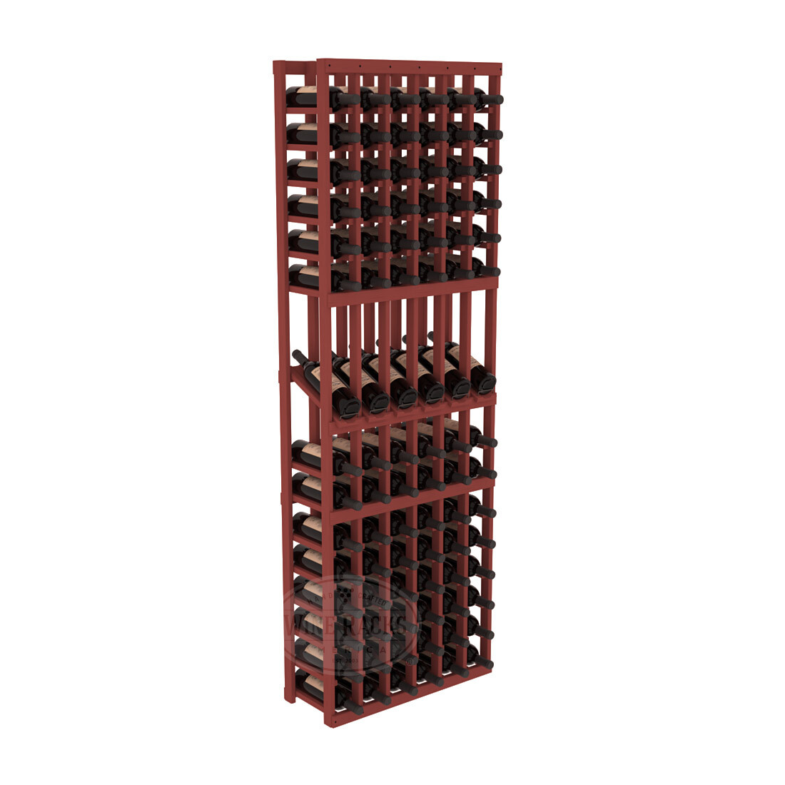 InstaCellar 6 Column Display Row Rack – Ponderosa Pine / Cherry stained