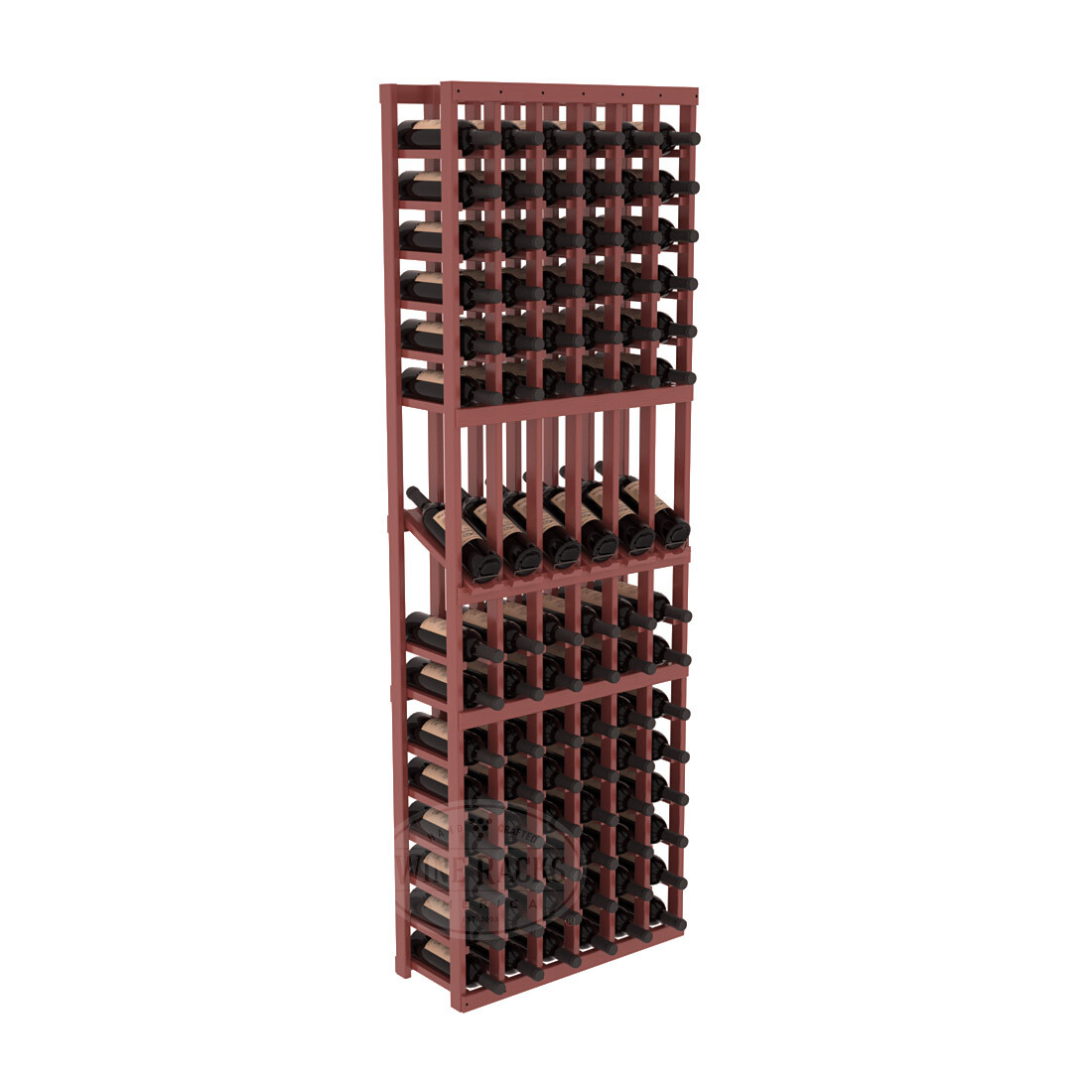 InstaCellar 6 Column Display Row Rack – Ponderosa Pine / Cherry stained