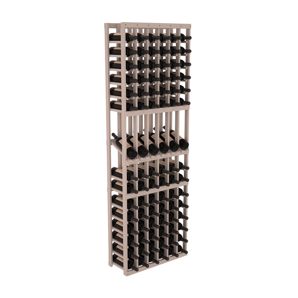 InstaCellar 6 Column Display Row Rack – Ponderosa Pine / Greywash stained