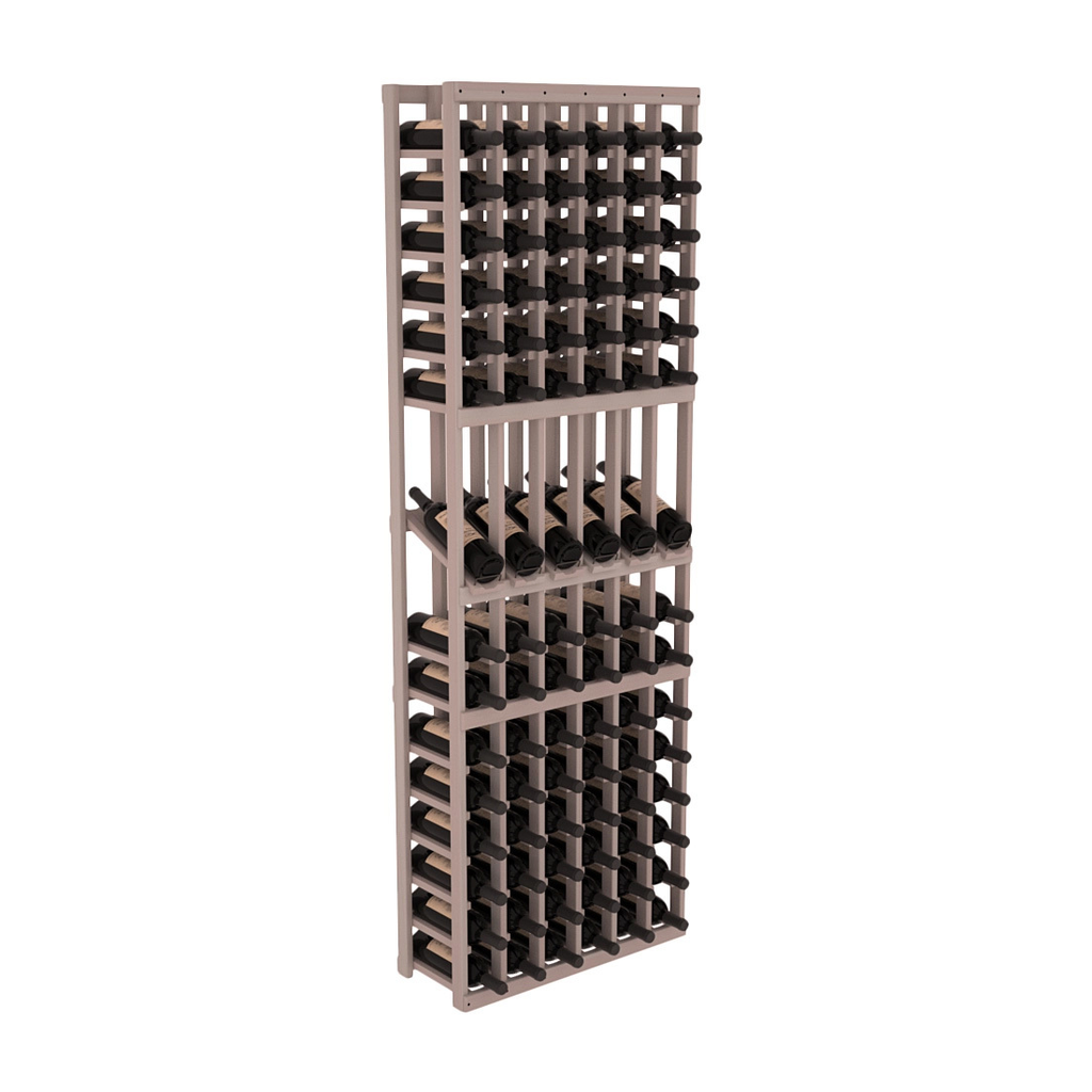 InstaCellar 6 Column Display Row Rack – Premium Redwood / Greywash stained