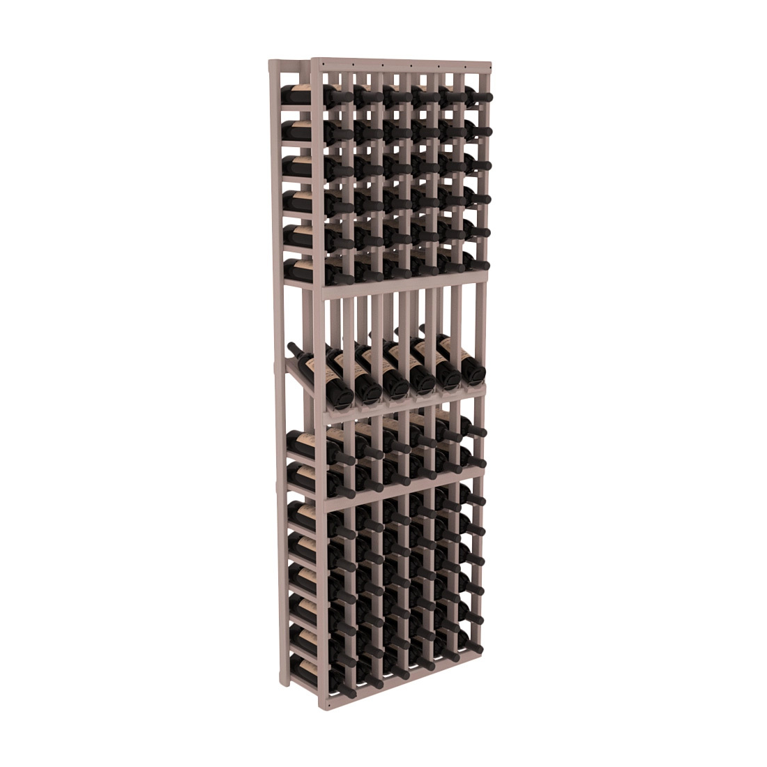 InstaCellar 6 Column Display Row Rack – Premium Redwood / Greywash stained