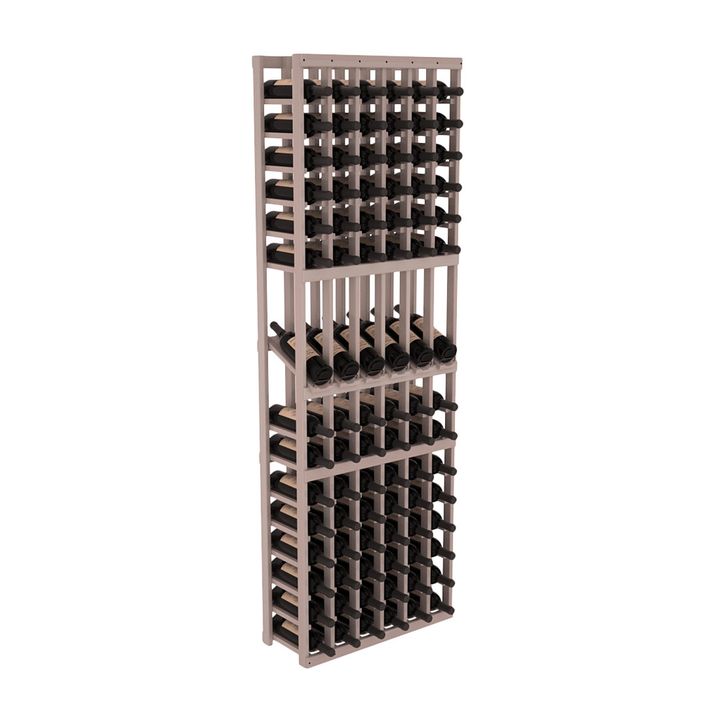 InstaCellar 6 Column Display Row Rack – Premium Redwood / Greywash stained
