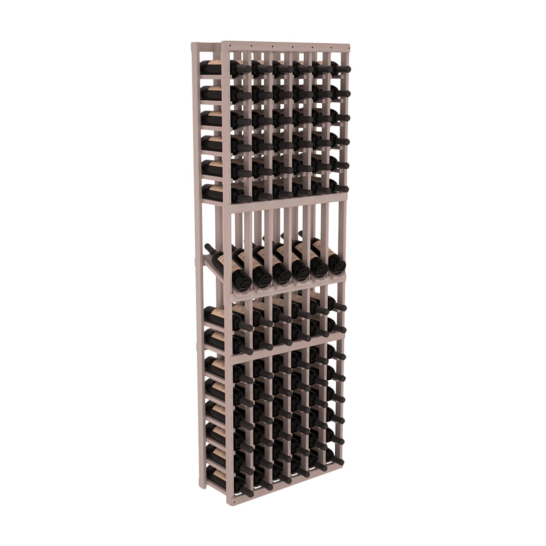 InstaCellar 6 Column Display Row Rack – Premium Redwood / Greywash stained