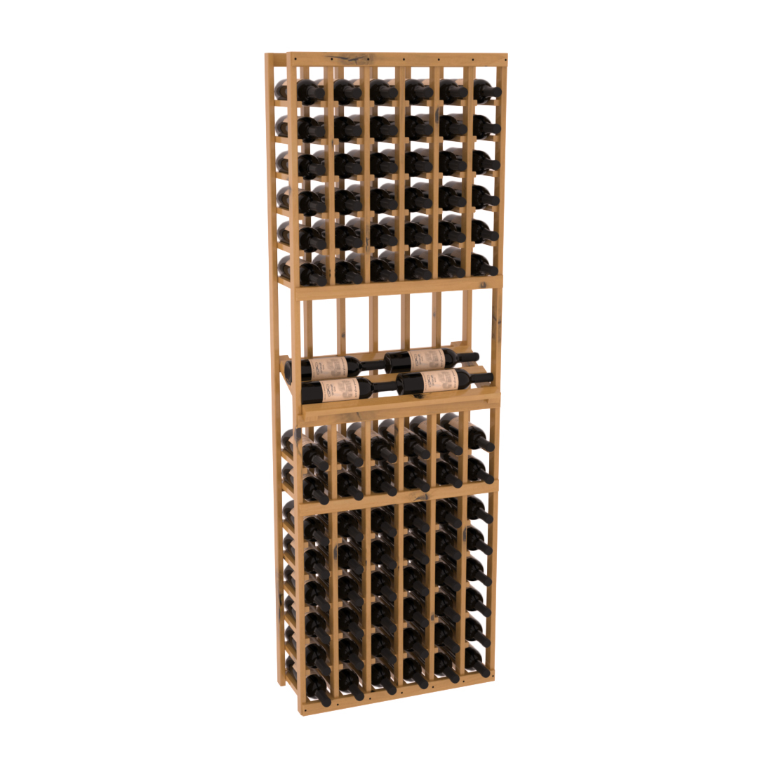 InstaCellar 6 Column Side Display Row Rack – Knotty Alder / Oak stained