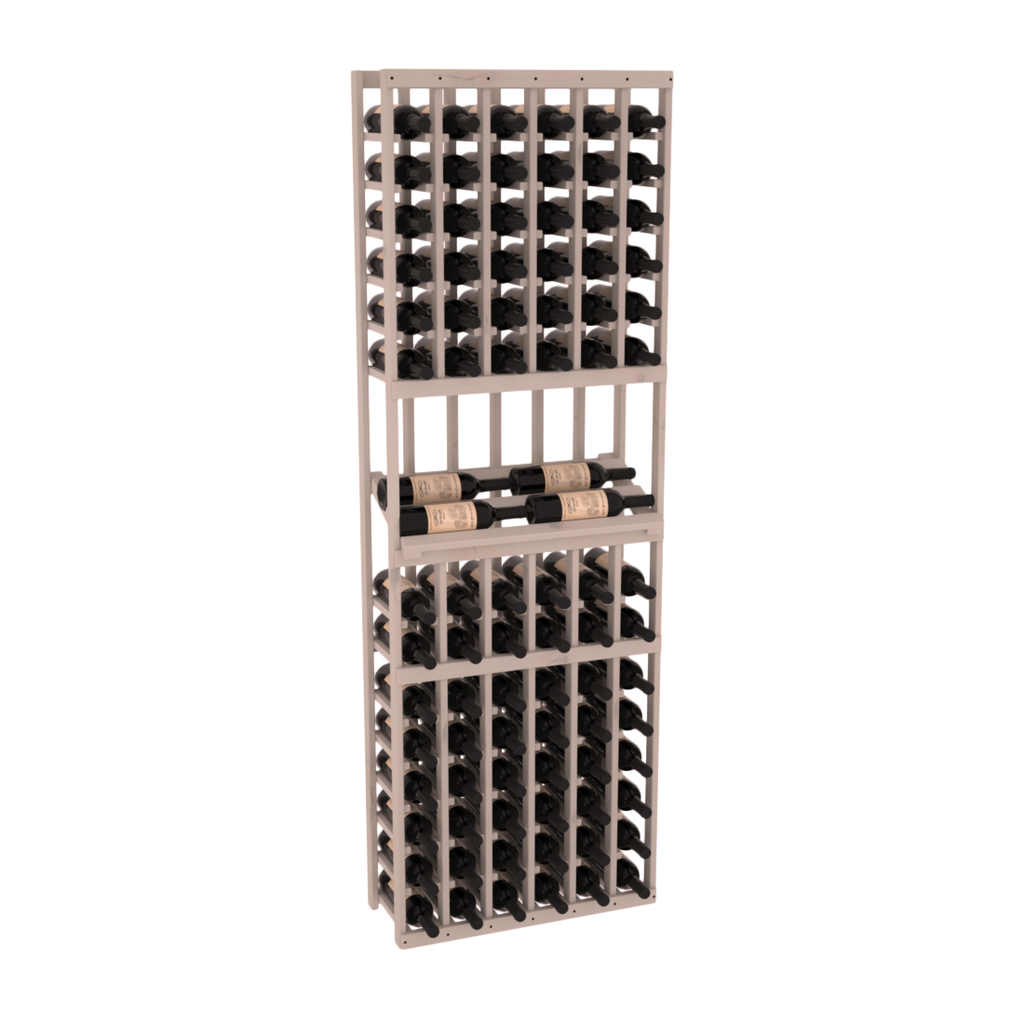 InstaCellar 6 Column Side Display Row Rack – Knotty Alder / Greywash stained