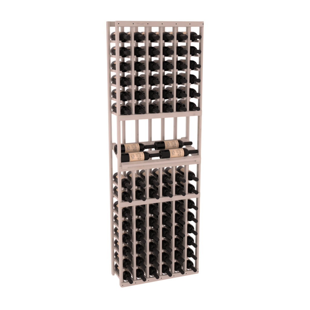 InstaCellar 6 Column Side Display Row Rack – Knotty Alder / Greywash stained
