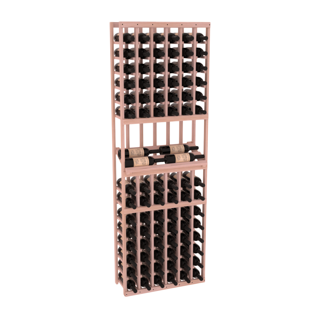 InstaCellar 6 Column Side Display Row Rack – Grand Mahogany / Unstained