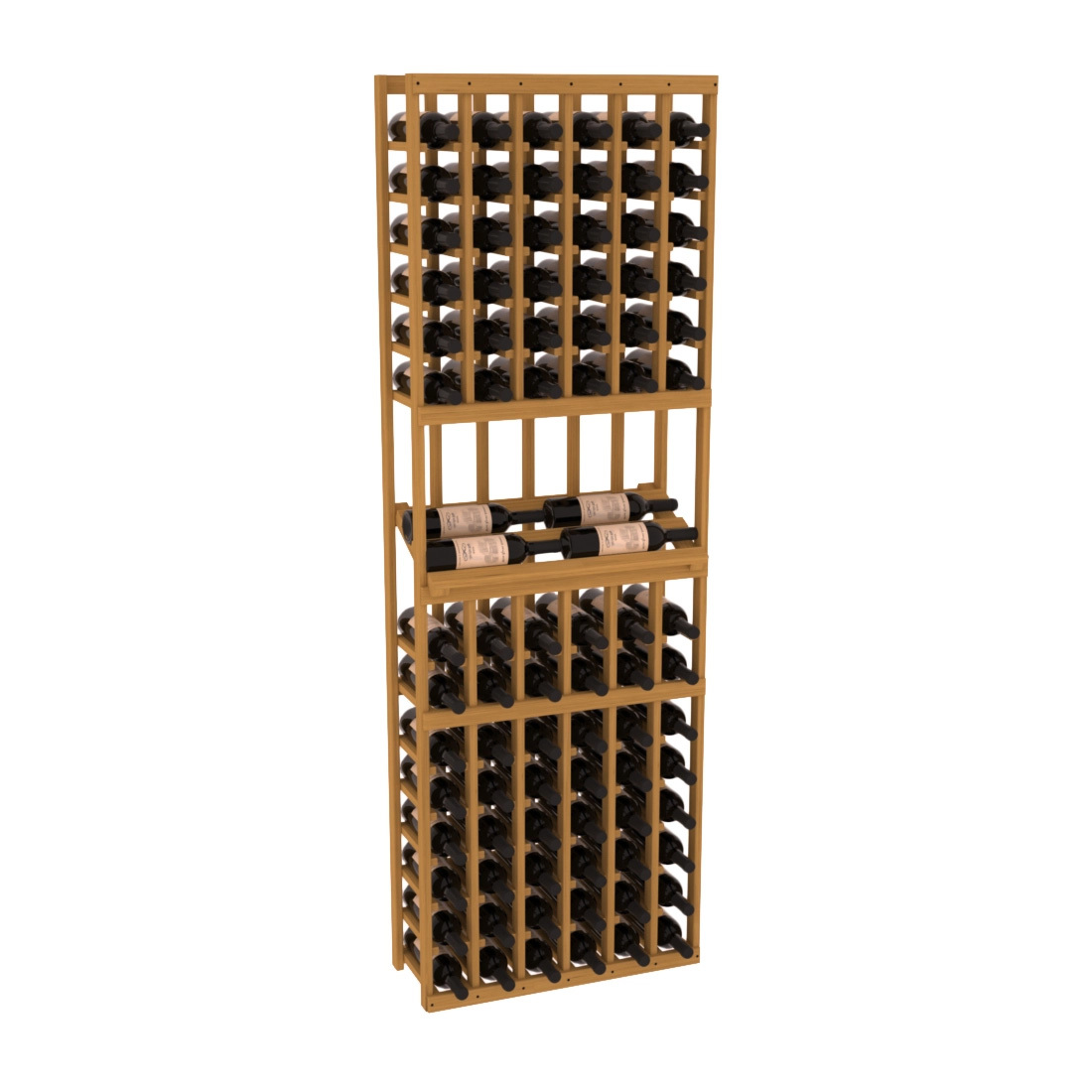 InstaCellar 6 Column Side Display Row Rack – Grand Mahogany / Oak stained