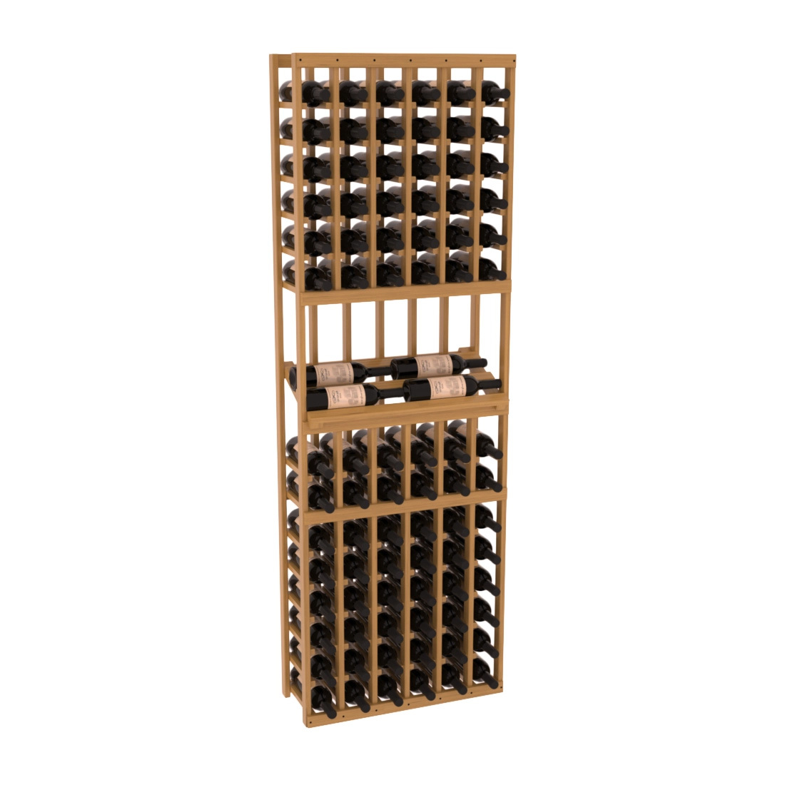 InstaCellar 6 Column Side Display Row Rack – Grand Mahogany / Oak stained