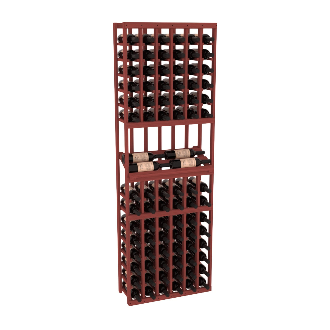 InstaCellar 6 Column Side Display Row Rack – Grand Mahogany / Cherry stained
