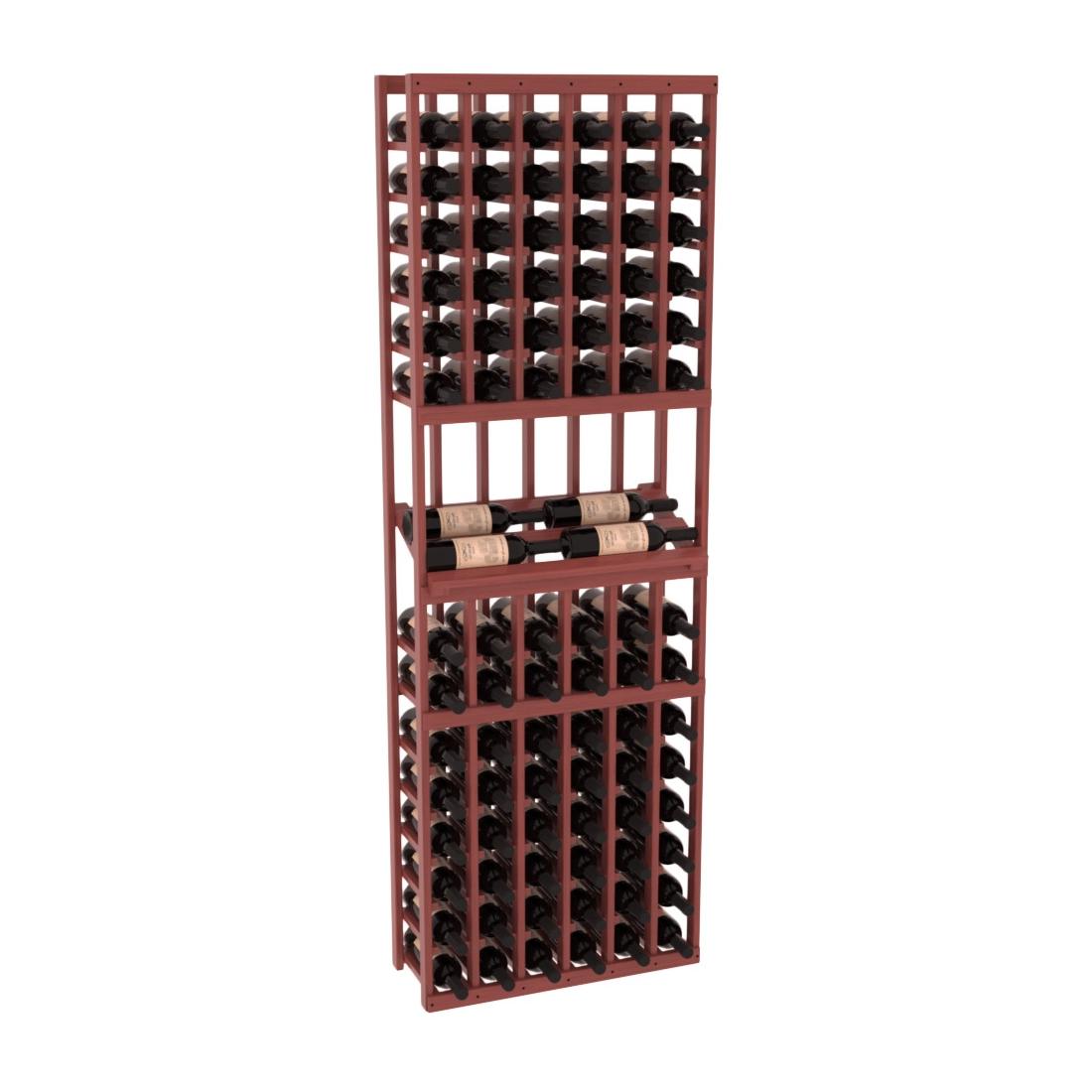 InstaCellar 6 Column Side Display Row Rack – Grand Mahogany / Cherry stained